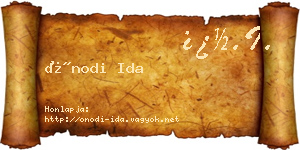 Ónodi Ida névjegykártya
